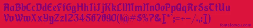 Lindberg Font – Purple Fonts on Red Background