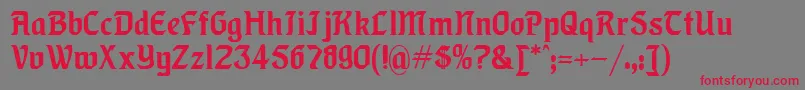 Lindberg Font – Red Fonts on Gray Background
