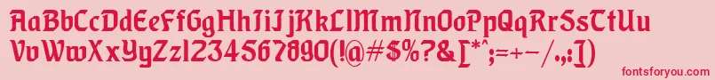 Lindberg Font – Red Fonts on Pink Background