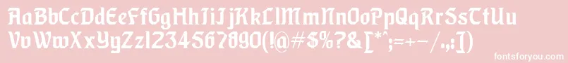 Lindberg Font – White Fonts on Pink Background