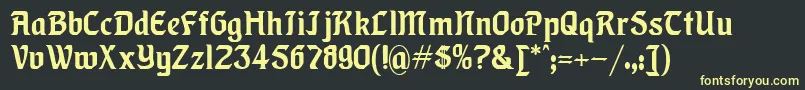 Lindberg Font – Yellow Fonts on Black Background