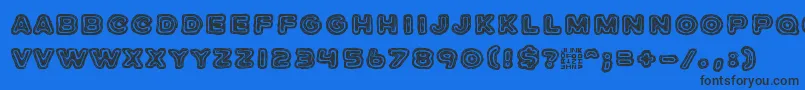 JazzZebra Font – Black Fonts on Blue Background