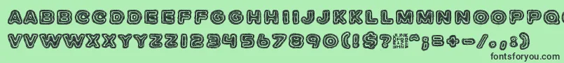 JazzZebra Font – Black Fonts on Green Background