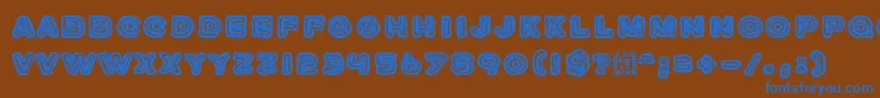 JazzZebra Font – Blue Fonts on Brown Background