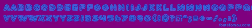 JazzZebra Font – Blue Fonts on Purple Background