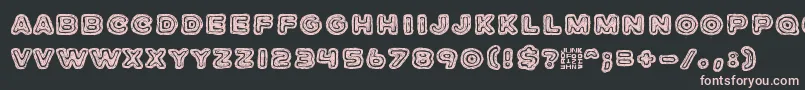 JazzZebra Font – Pink Fonts on Black Background