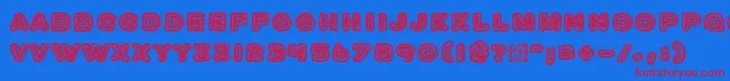 JazzZebra Font – Red Fonts on Blue Background