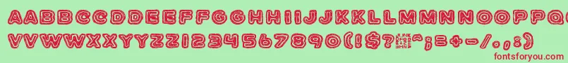 Шрифт JazzZebra – красные шрифты на зелёном фоне