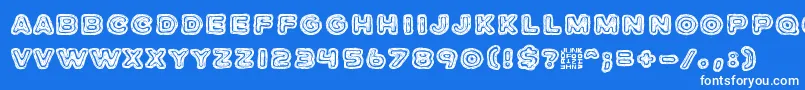 JazzZebra Font – White Fonts on Blue Background