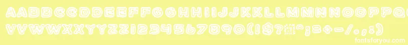 JazzZebra Font – White Fonts on Yellow Background