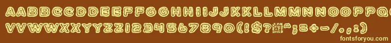 JazzZebra Font – Yellow Fonts on Brown Background