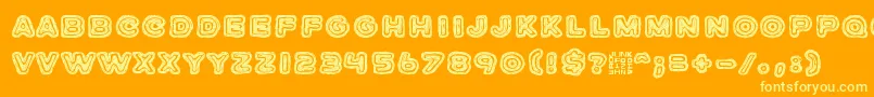 JazzZebra Font – Yellow Fonts on Orange Background