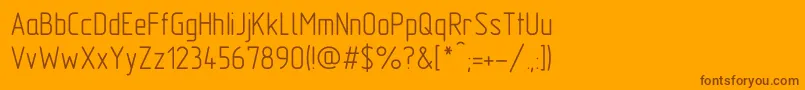 GostA Font – Brown Fonts on Orange Background