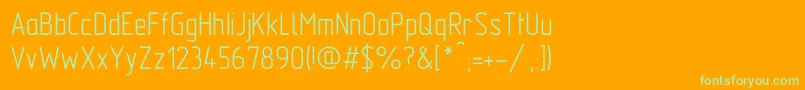 GostA Font – Green Fonts on Orange Background