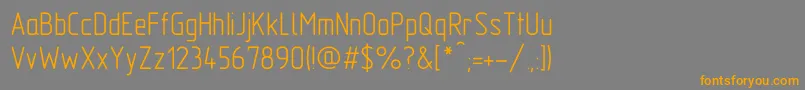 GostA Font – Orange Fonts on Gray Background
