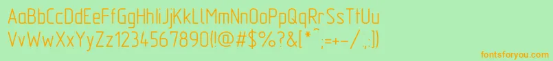 GostA Font – Orange Fonts on Green Background