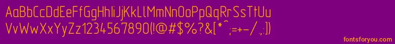 GostA Font – Orange Fonts on Purple Background