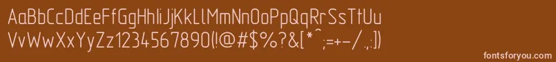 GostA Font – Pink Fonts on Brown Background