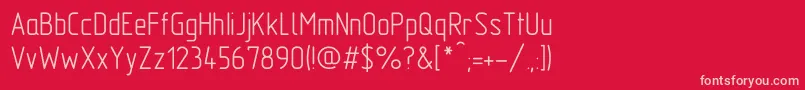 GostA Font – Pink Fonts on Red Background