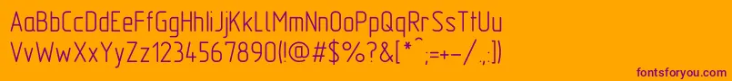 GostA Font – Purple Fonts on Orange Background