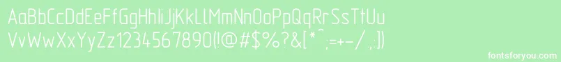 GostA Font – White Fonts on Green Background