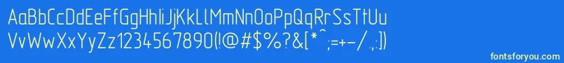 GostA Font – Yellow Fonts on Blue Background