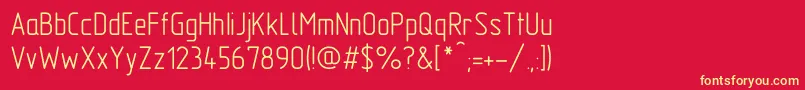 GostA Font – Yellow Fonts on Red Background