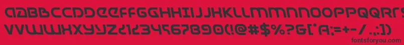 Universaljackleft Font – Black Fonts on Red Background