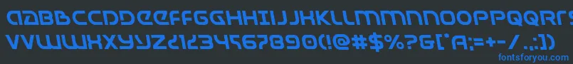 Universaljackleft Font – Blue Fonts on Black Background