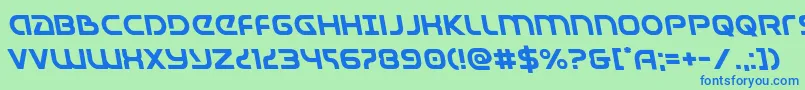 Universaljackleft Font – Blue Fonts on Green Background
