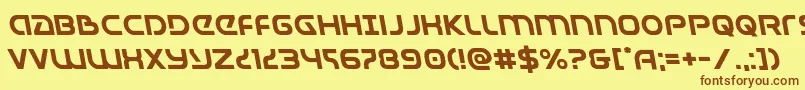 Universaljackleft Font – Brown Fonts on Yellow Background