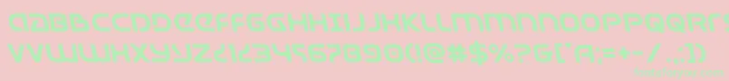フォントUniversaljackleft – ピンクの背景に緑の文字