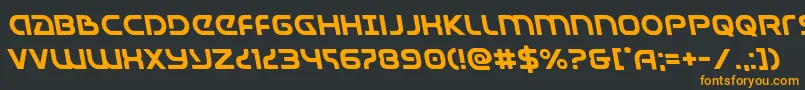 Universaljackleft Font – Orange Fonts on Black Background