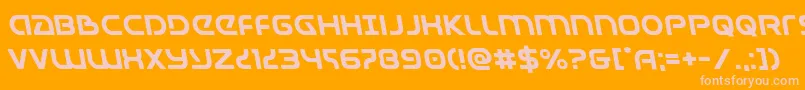 フォントUniversaljackleft – オレンジの背景にピンクのフォント