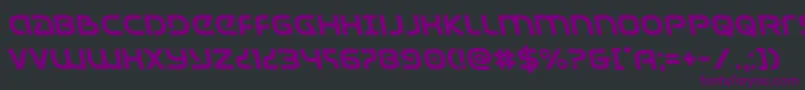 Fonte Universaljackleft – fontes roxas em um fundo preto