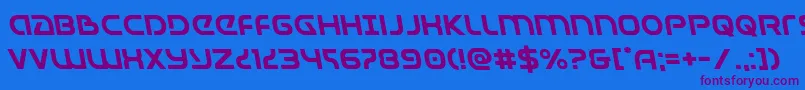 Universaljackleft Font – Purple Fonts on Blue Background