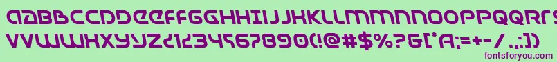 Universaljackleft Font – Purple Fonts on Green Background