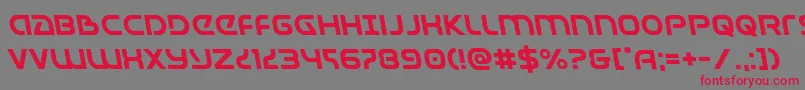 Czcionka Universaljackleft – czerwone czcionki na szarym tle