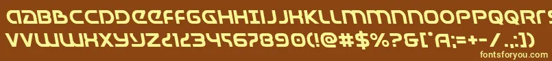 Universaljackleft Font – Yellow Fonts on Brown Background