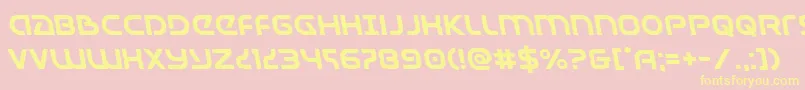 Universaljackleft Font – Yellow Fonts on Pink Background