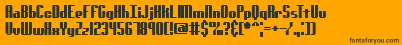GenotypeSBrk-Schriftart – Schwarze Schriften auf orangefarbenem Hintergrund