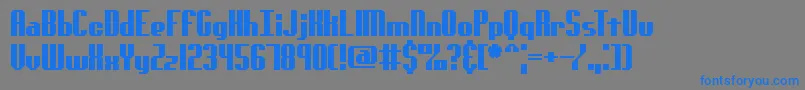 フォントGenotypeSBrk – 灰色の背景に青い文字