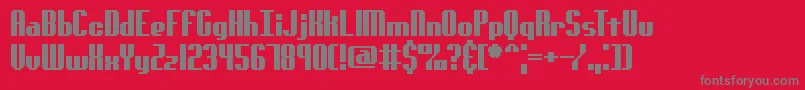 Fonte GenotypeSBrk – fontes cinzas em um fundo vermelho