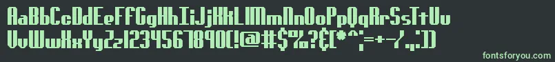 GenotypeSBrk Font – Green Fonts on Black Background