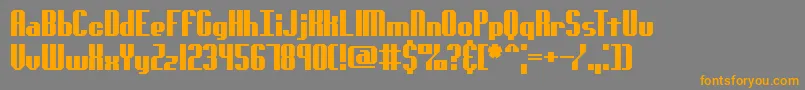 GenotypeSBrk-Schriftart – Orangefarbene Schriften auf grauem Hintergrund