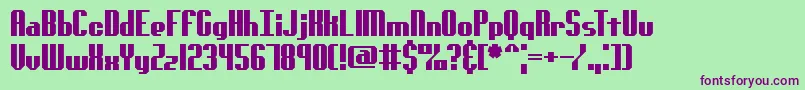 GenotypeSBrk Font – Purple Fonts on Green Background