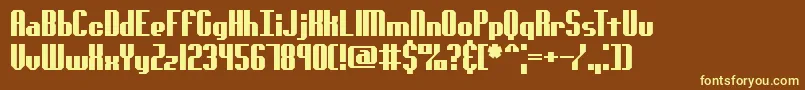 フォントGenotypeSBrk – 黄色のフォント、茶色の背景
