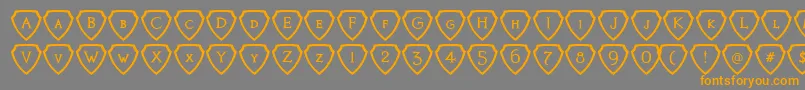 KnightsQuestShielded Font – Orange Fonts on Gray Background