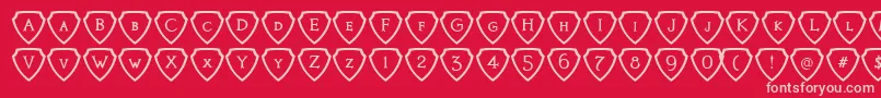 fuente KnightsQuestShielded – Fuentes Rosadas Sobre Fondo Rojo