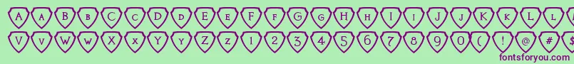 fuente KnightsQuestShielded – Fuentes Moradas Sobre Fondo Verde